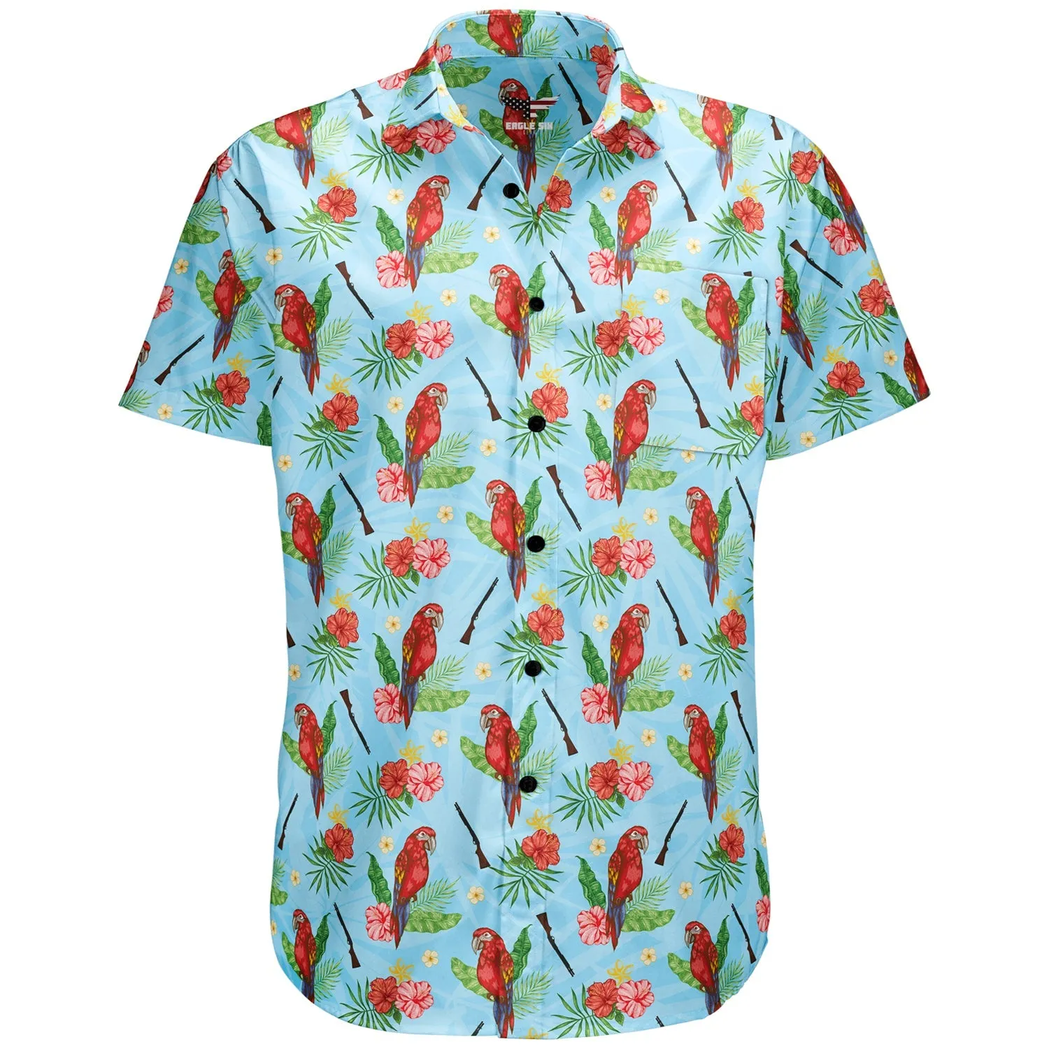 12 Gauge Parrots Button Down Shirt- Clearance