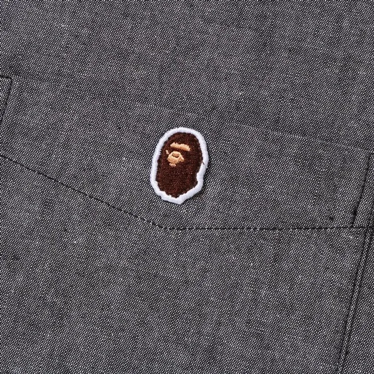 BAPE One Point Relaxed Fit Chambray Shirt 'Black', Black