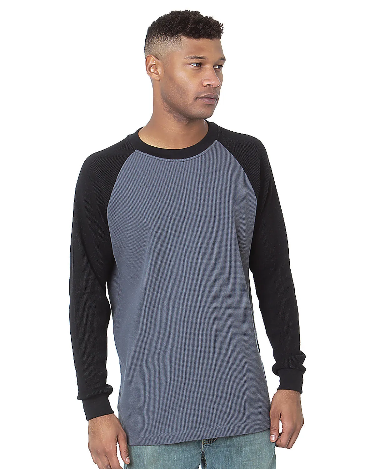 Bayside Heavyweight Waffle Knit Thermal Raglan
