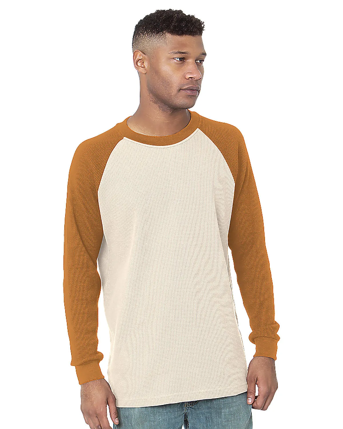 Bayside Heavyweight Waffle Knit Thermal Raglan