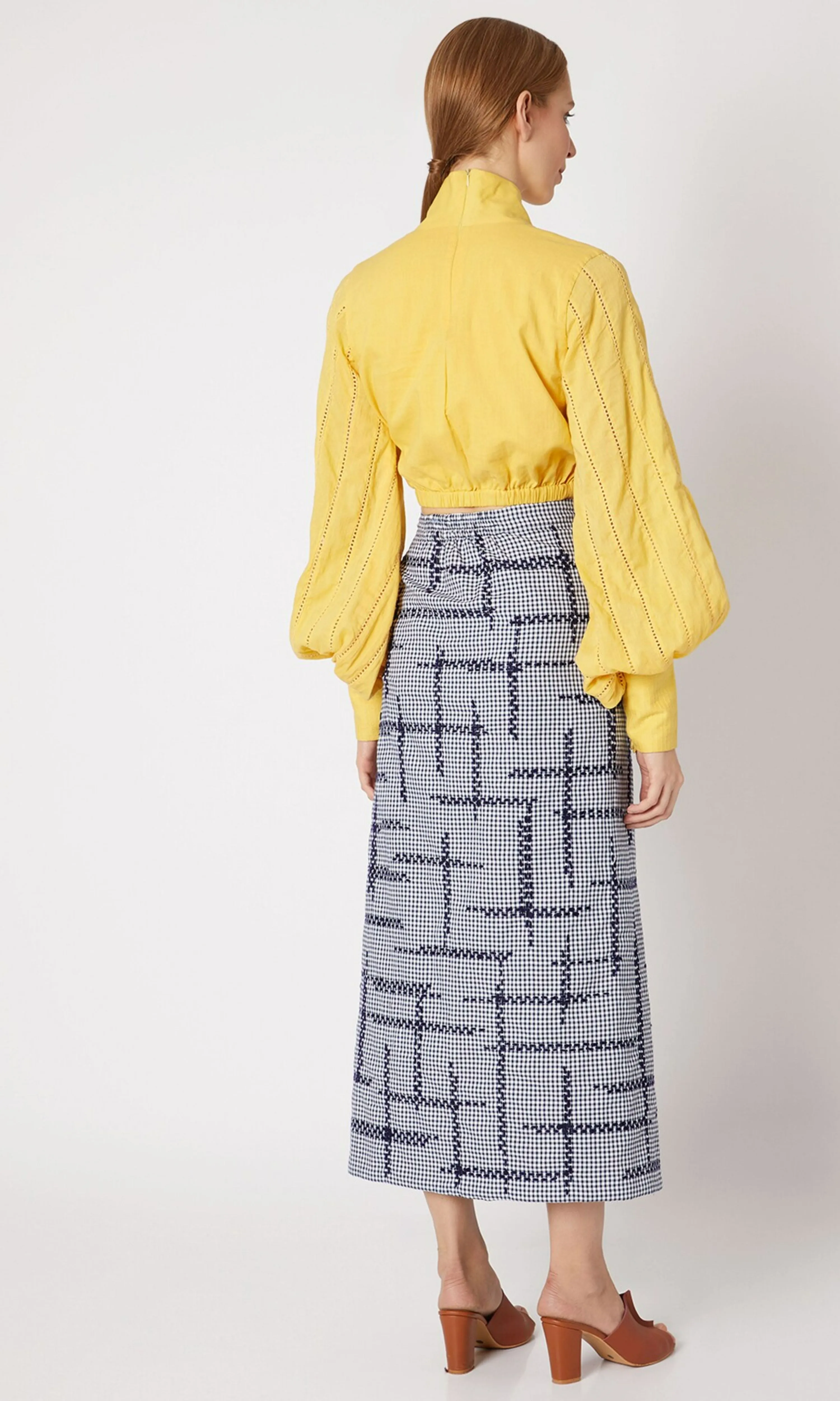 Blue Reversible Wrap Skirt