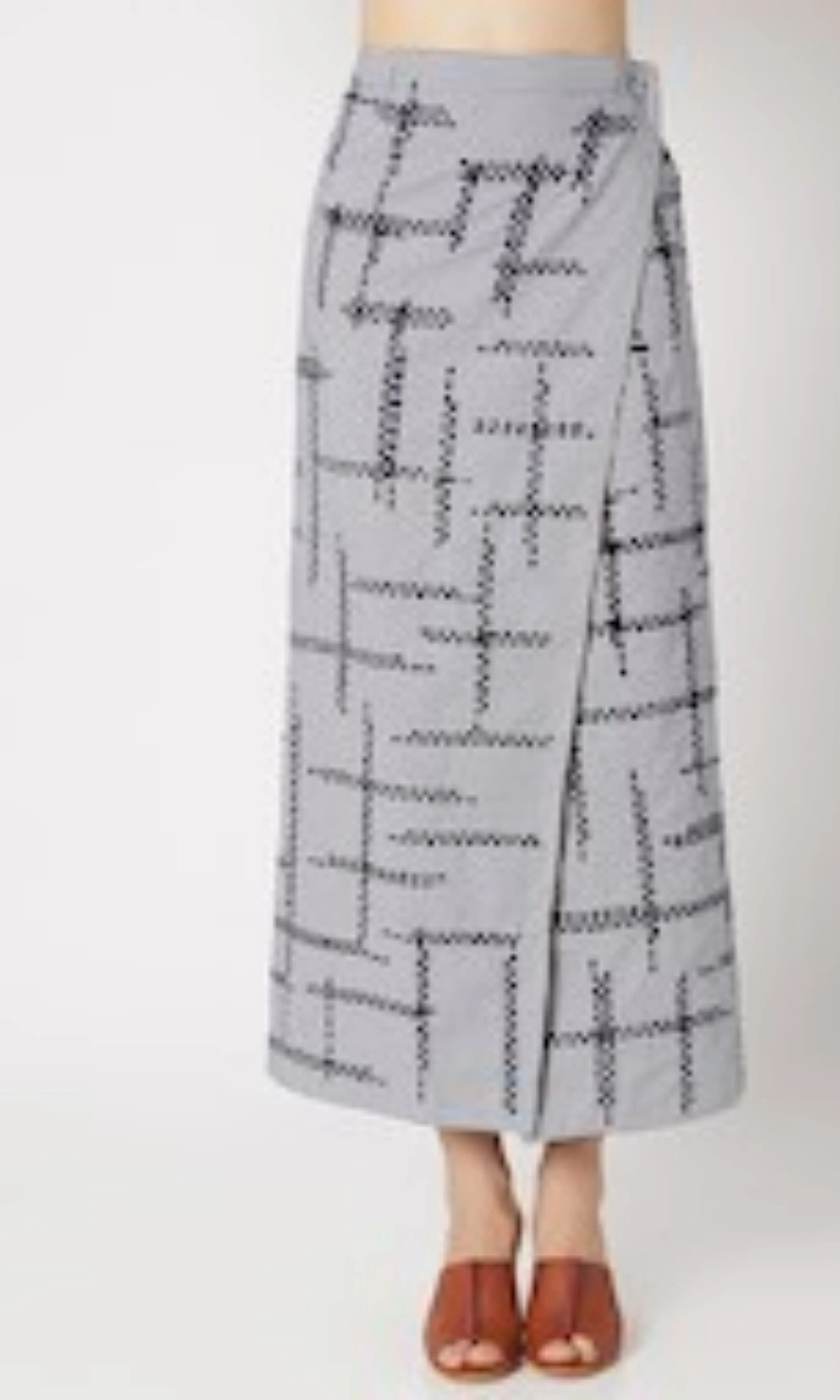 Blue Reversible Wrap Skirt