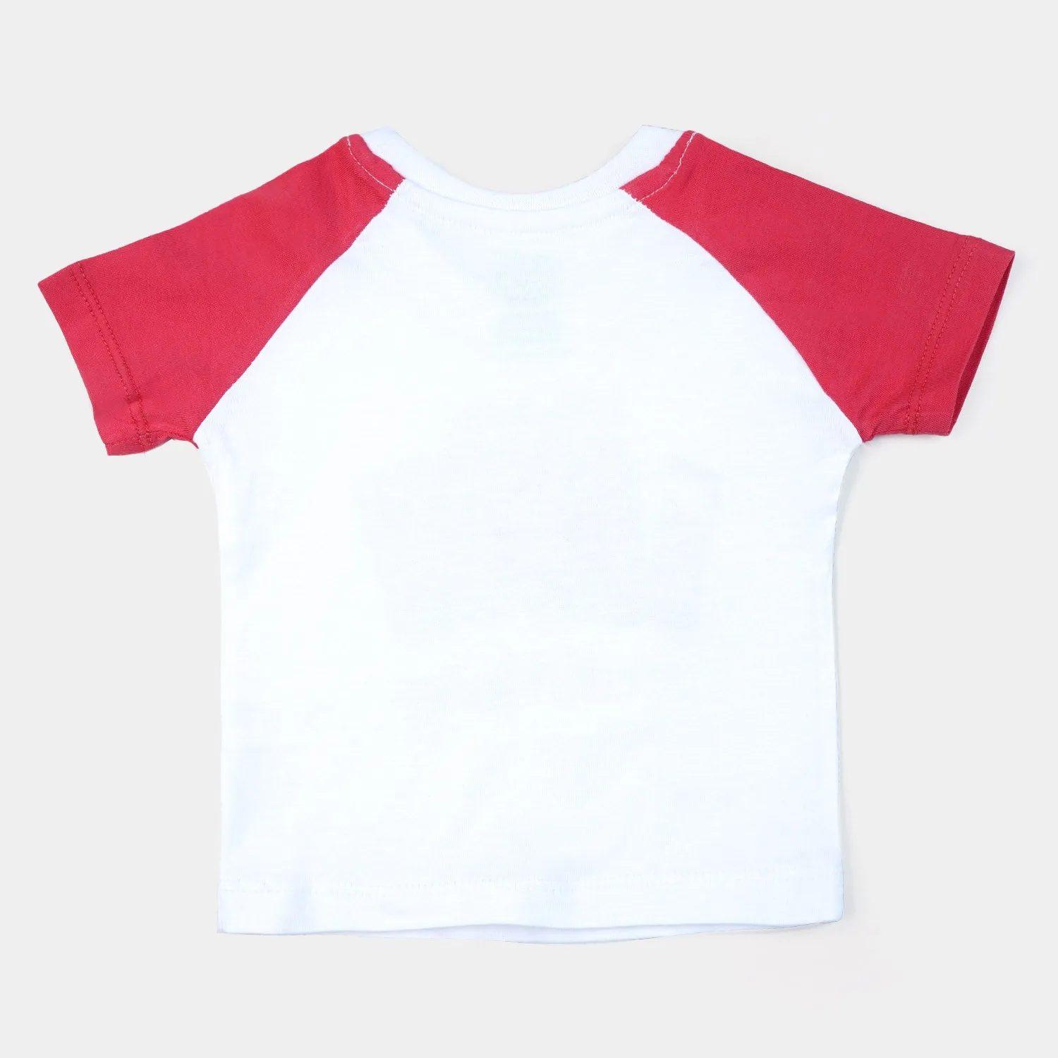 Boys T-Shirt Laugh-White Red