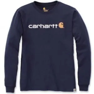 Carhartt&#x20;104107&#x20;l&#x2F;s&#x20;Signature&#x20;Graphic&#x20;T-Shirt&#x20;-&#x20;Navy