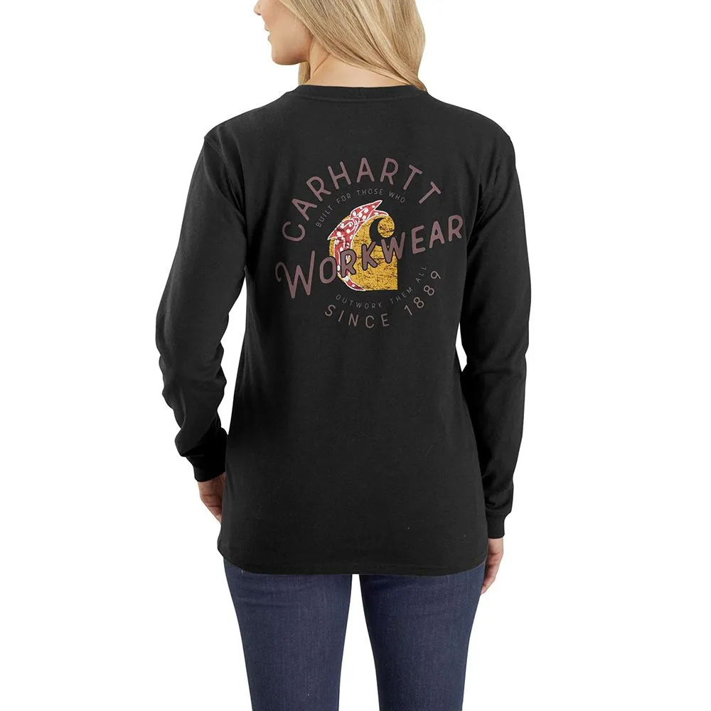 Carhartt&#x20;104524&#x20;Women&#x2019;s&#x20;Workwear&#x20;Graphic&#x20;Pocket&#x20;T-shirt&#x20;l&#x2F;m&#x20;-&#x20;Black