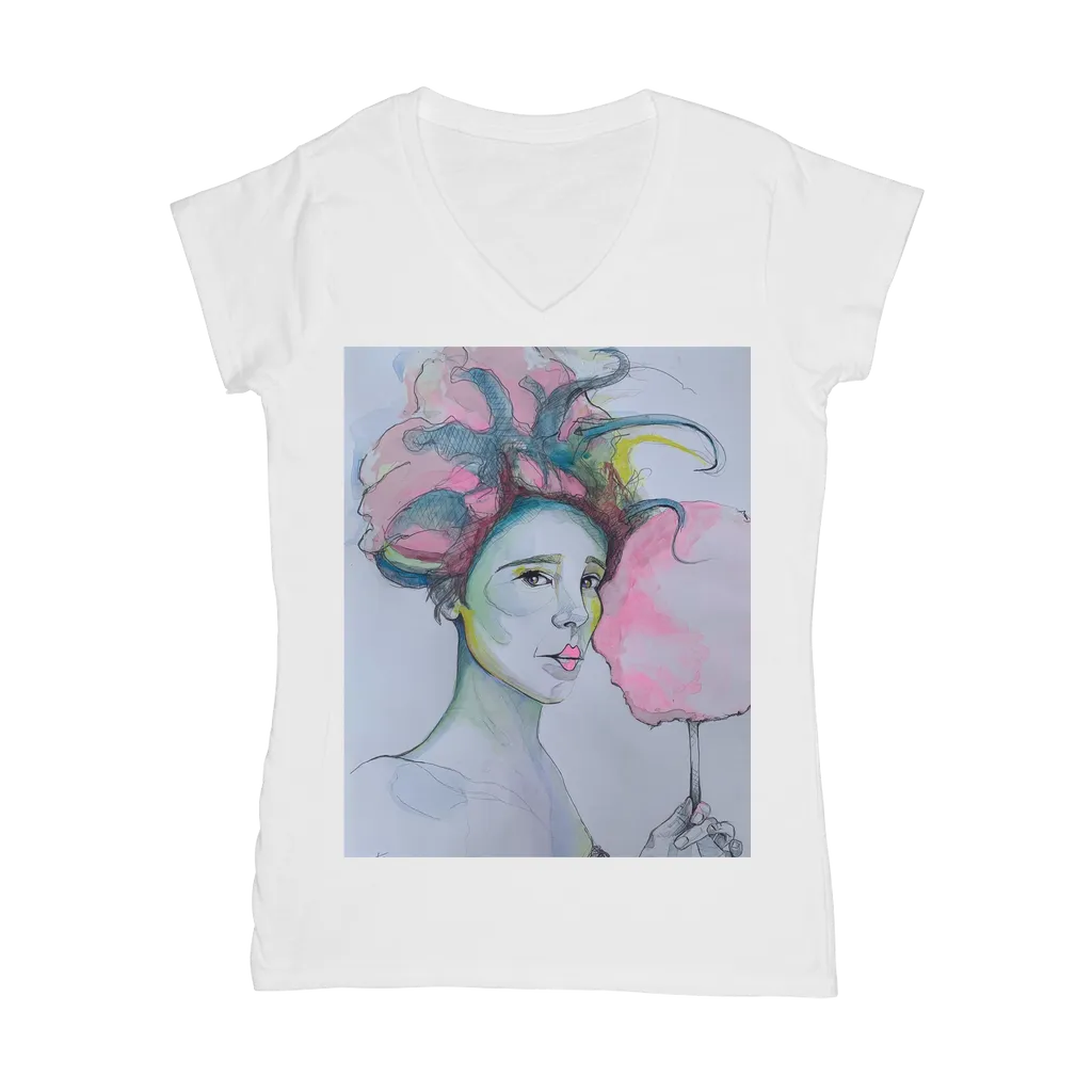 Cotton Candy Classic Women's V-Neck T-Shirt