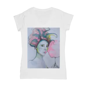 Cotton Candy Classic Women's V-Neck T-Shirt