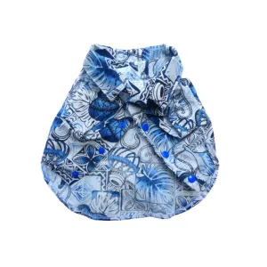 Dog's Hawaiian Shirt | Hawaiian Ipu Print | Blue