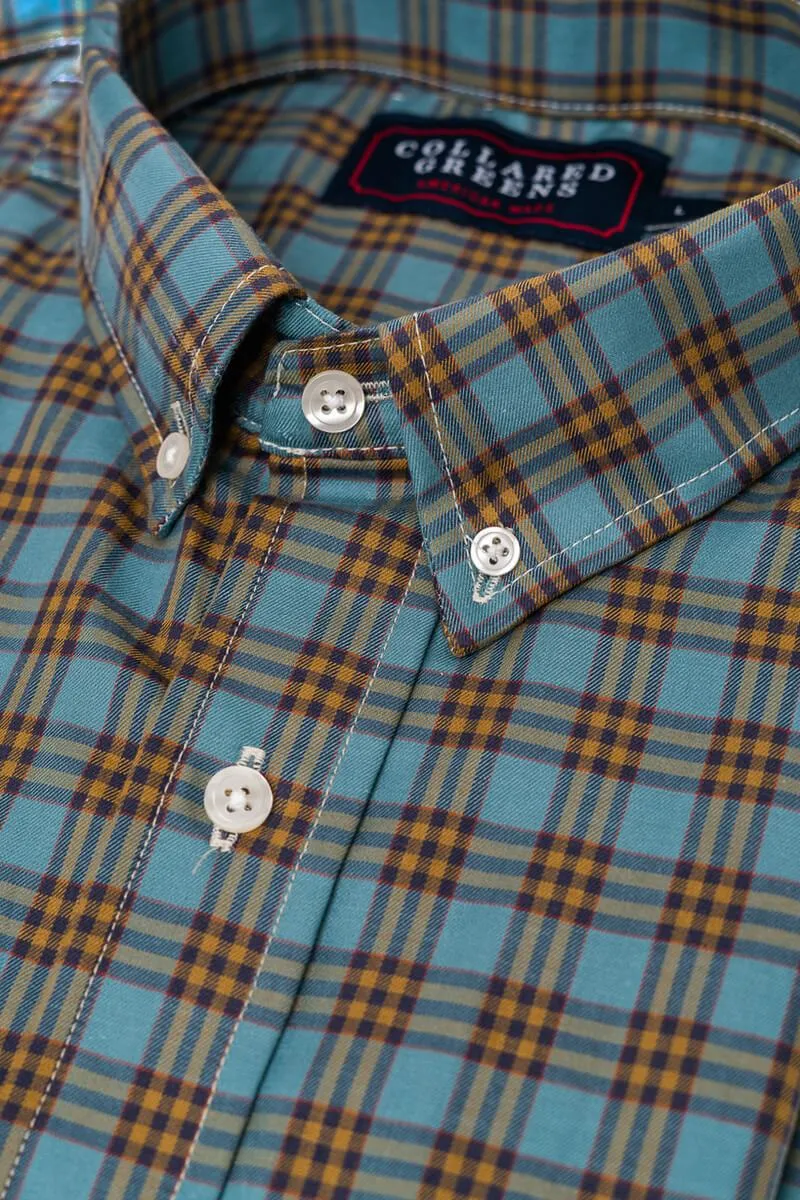 Hudson: Brookline Button Down Shirt - Blue/Gold
