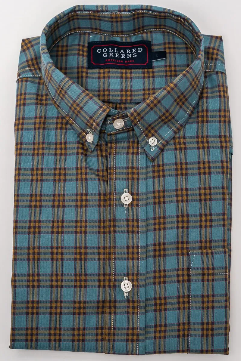 Hudson: Brookline Button Down Shirt - Blue/Gold