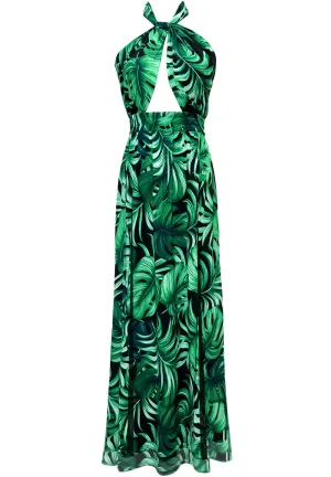 Jungle – Monstera Black / Green Vera Dress