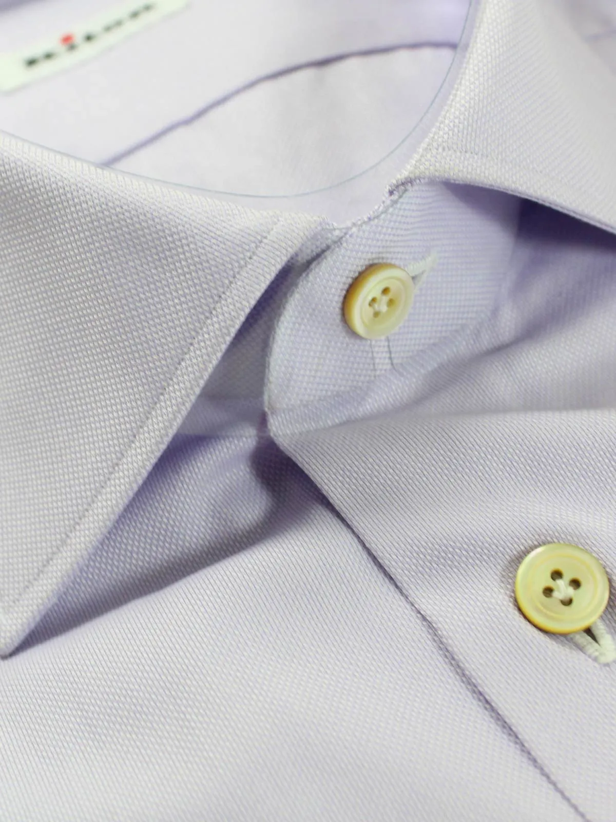 Kiton Dress Shirt Lilac Spread Collar Sartorial 43 - 17