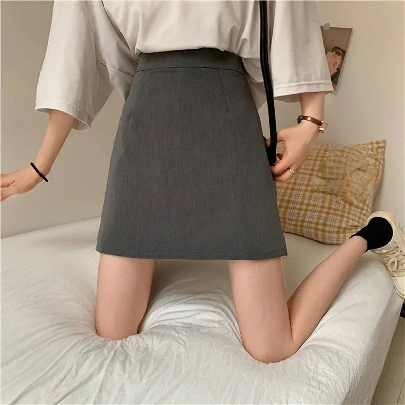 KittenAlarm - High Waist Office Style Mini Skirts