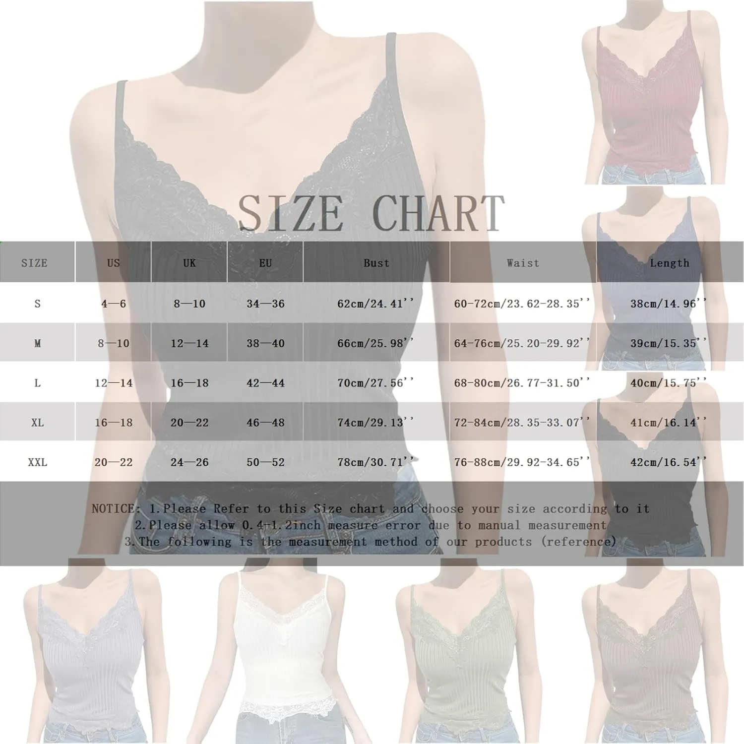 Lace Y2k Tank Tops Fairy Grunge Clothes Crop Tops Lace Patchwork Cami Ribbed Knitted Tank for Women
