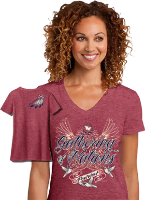 Ladies Hummingbird V-Neck Tee