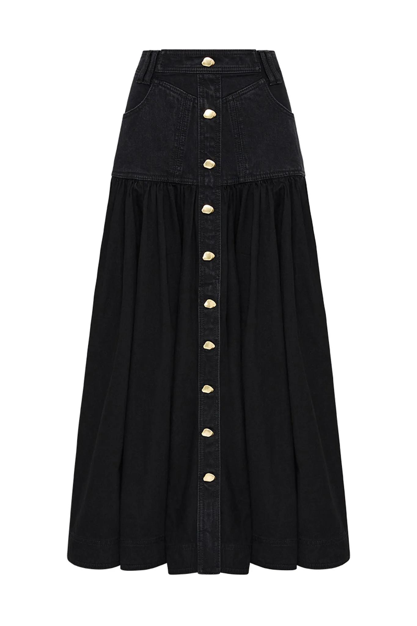 Maya Belmond Denim Midi Skirt