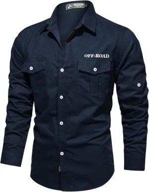 Mens Button Up Shirts Long Sleeve Cotton Summer Button-Down Casual T-Shirts Construction Big and Tall Dry Fit Shirt