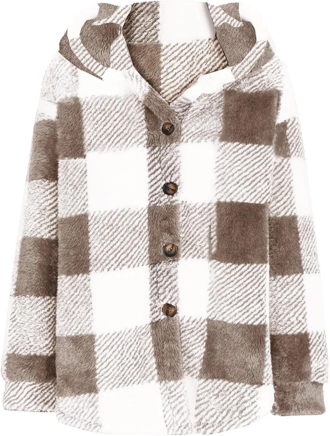 Mens Fleece Fuzzy Jackets Casual Lightweight Hooded Warm Long Sleeve Soft Comfy Fall Winter Coats