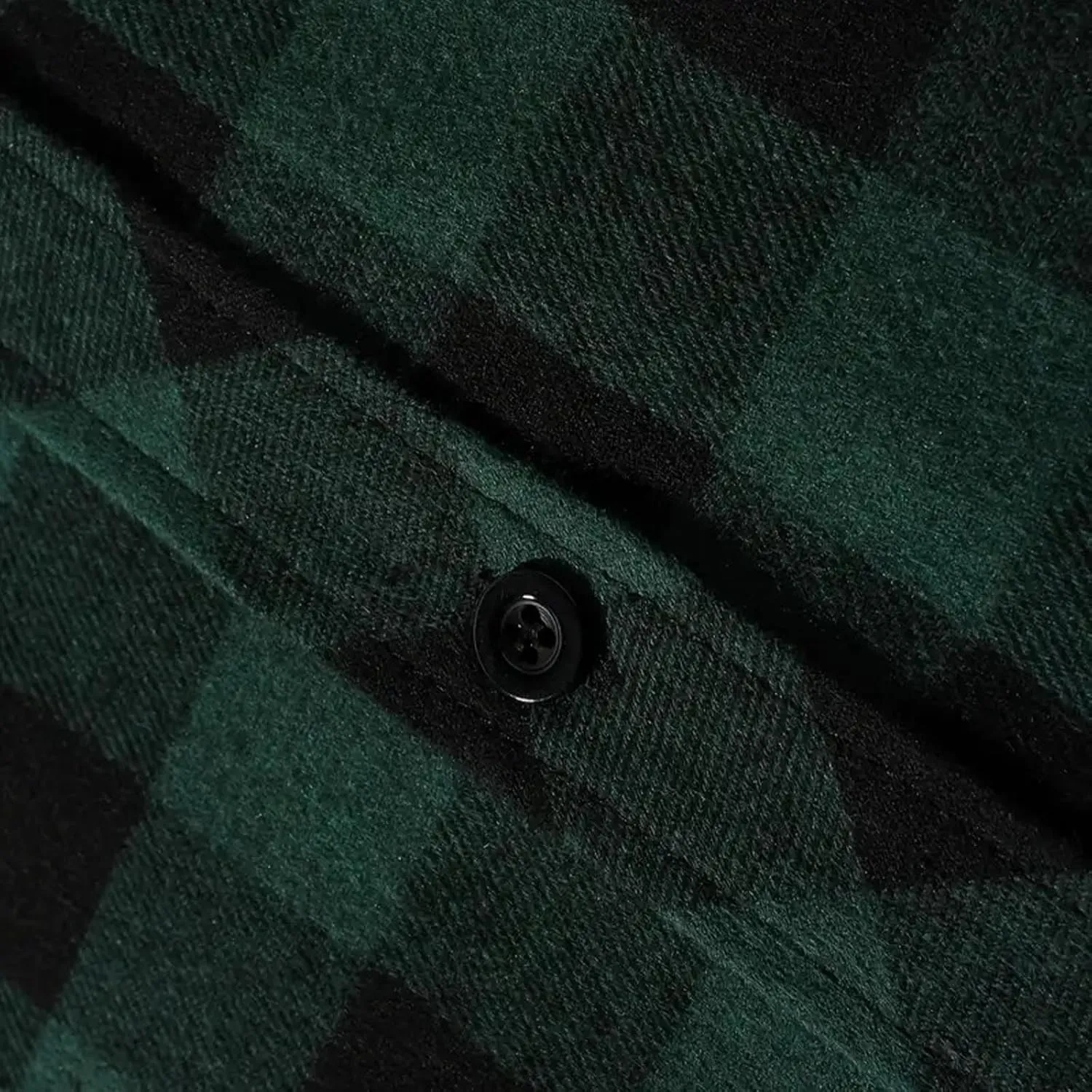 Men's Plaid Hooded Shirts Casual Long Sleeve Lightweight Shirt Button Down Flannel Plaid Jckets with Pocket