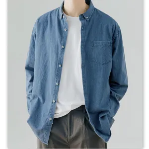 Mens Relaxed Fit Denim Shirt