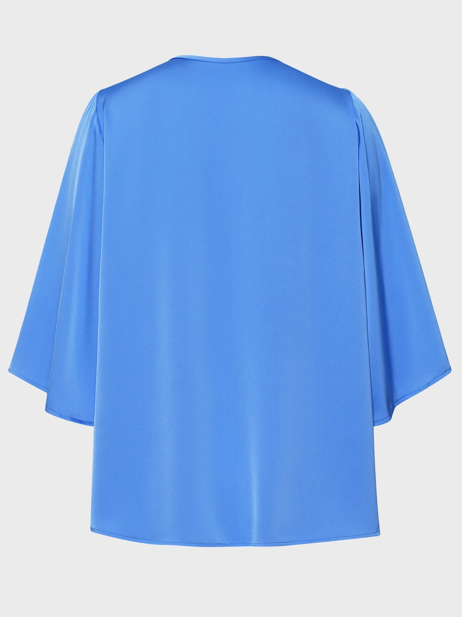 Midsize Glossy V-Neck Top