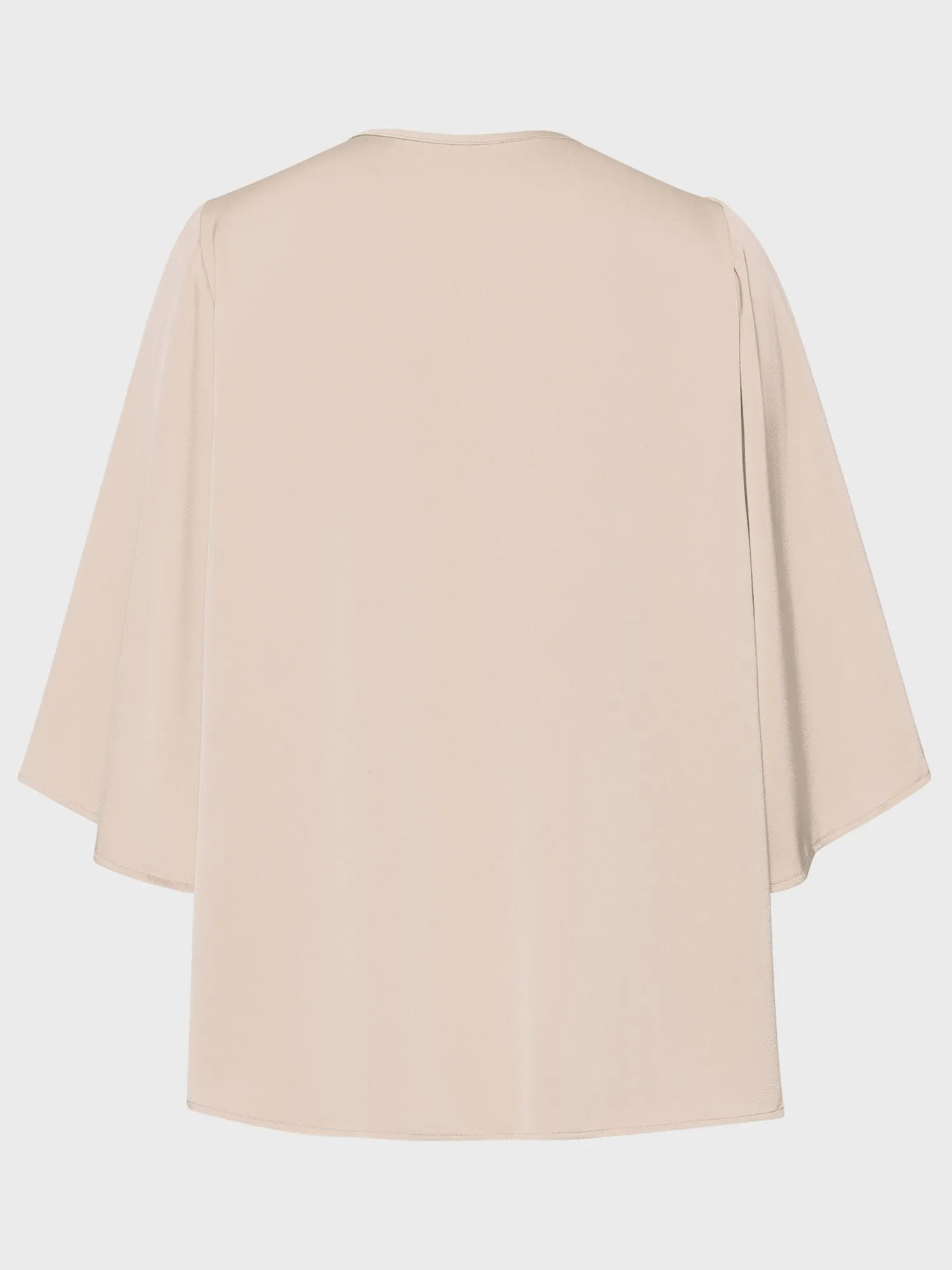 Midsize Glossy V-Neck Top