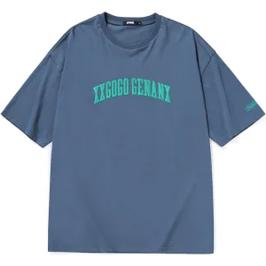 Minimalist Plain Letter Print Cotton T-Shirt