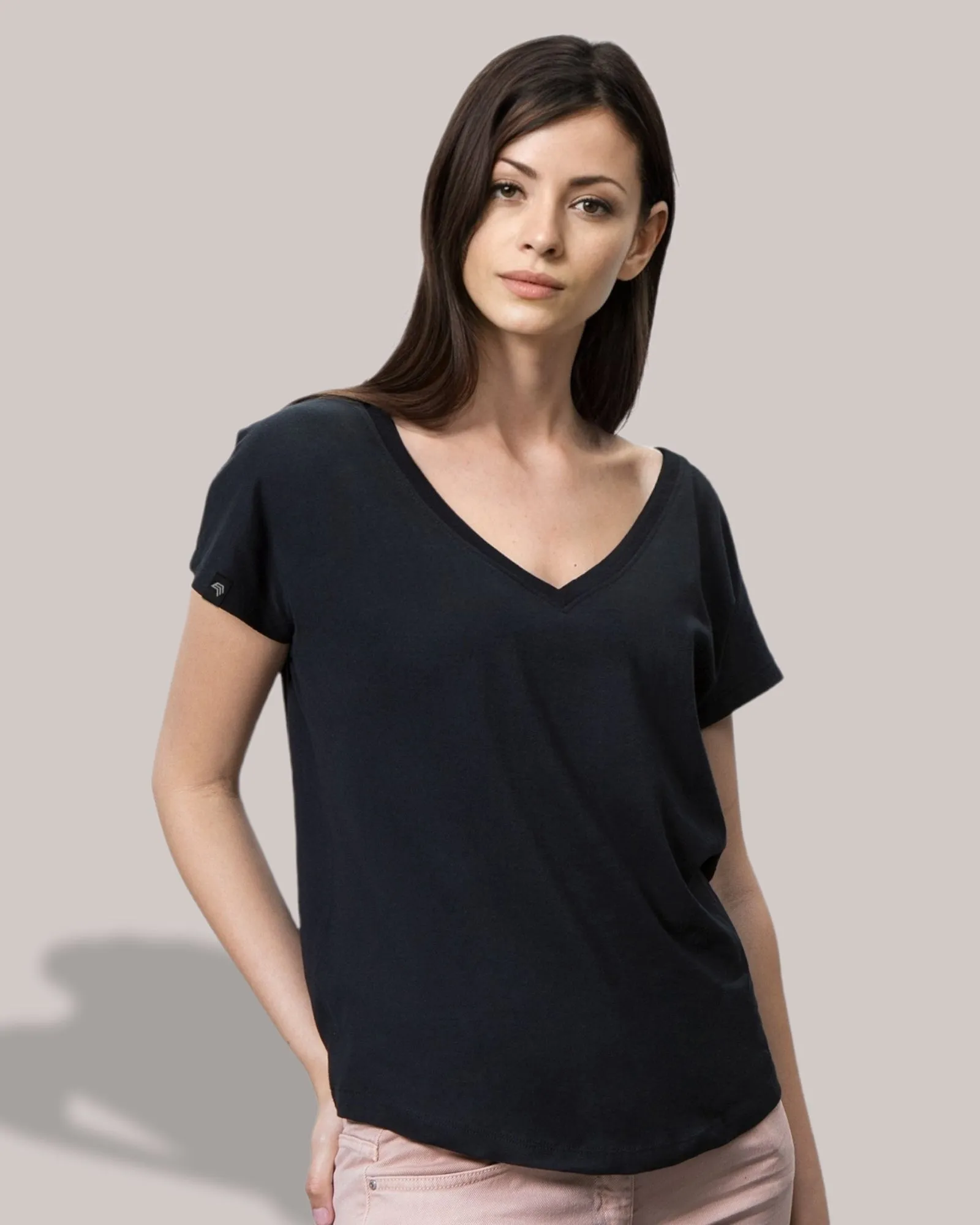 MTS M147 ― Damen Bio-Baumwolle V-Neck T-Shirt - Weiß