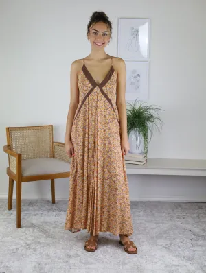 Nola Contrast Boho Maxi Dress