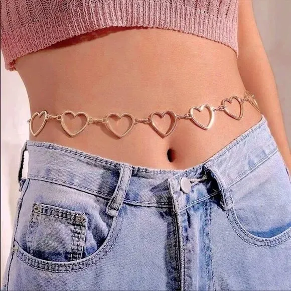 Open Heart Body Chain Belt