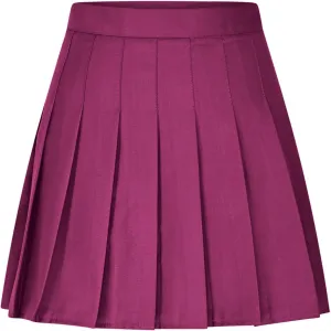 Oplxuo Pleated Skirts for Women Y2k Mini Skirt High Waist Casual Short Skirts Uniform Micro Skirt