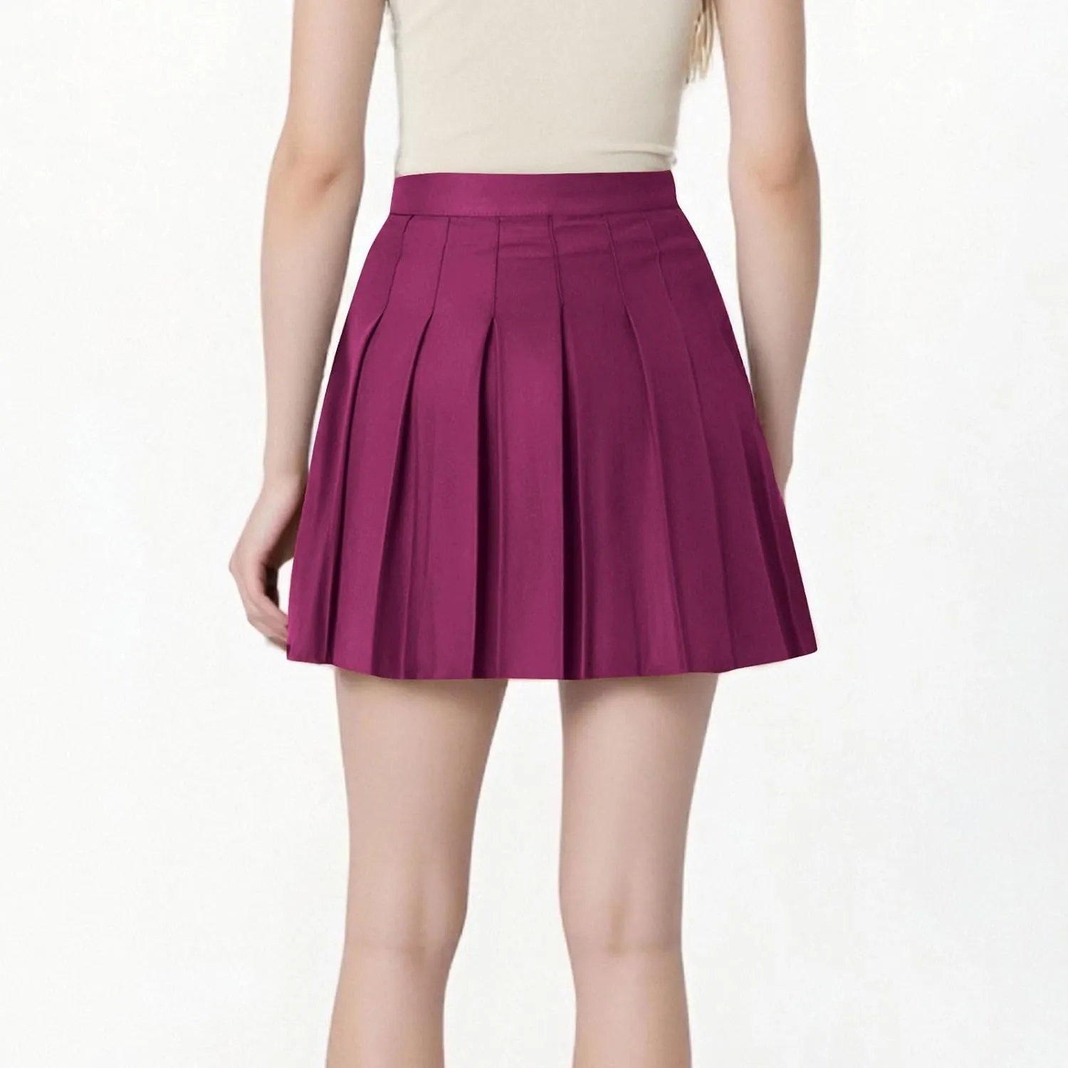 Oplxuo Pleated Skirts for Women Y2k Mini Skirt High Waist Casual Short Skirts Uniform Micro Skirt