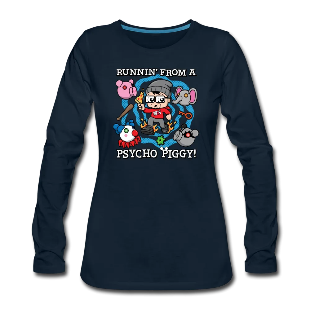 Psycho Piggy Long-Sleeve T-Shirt (Womens)