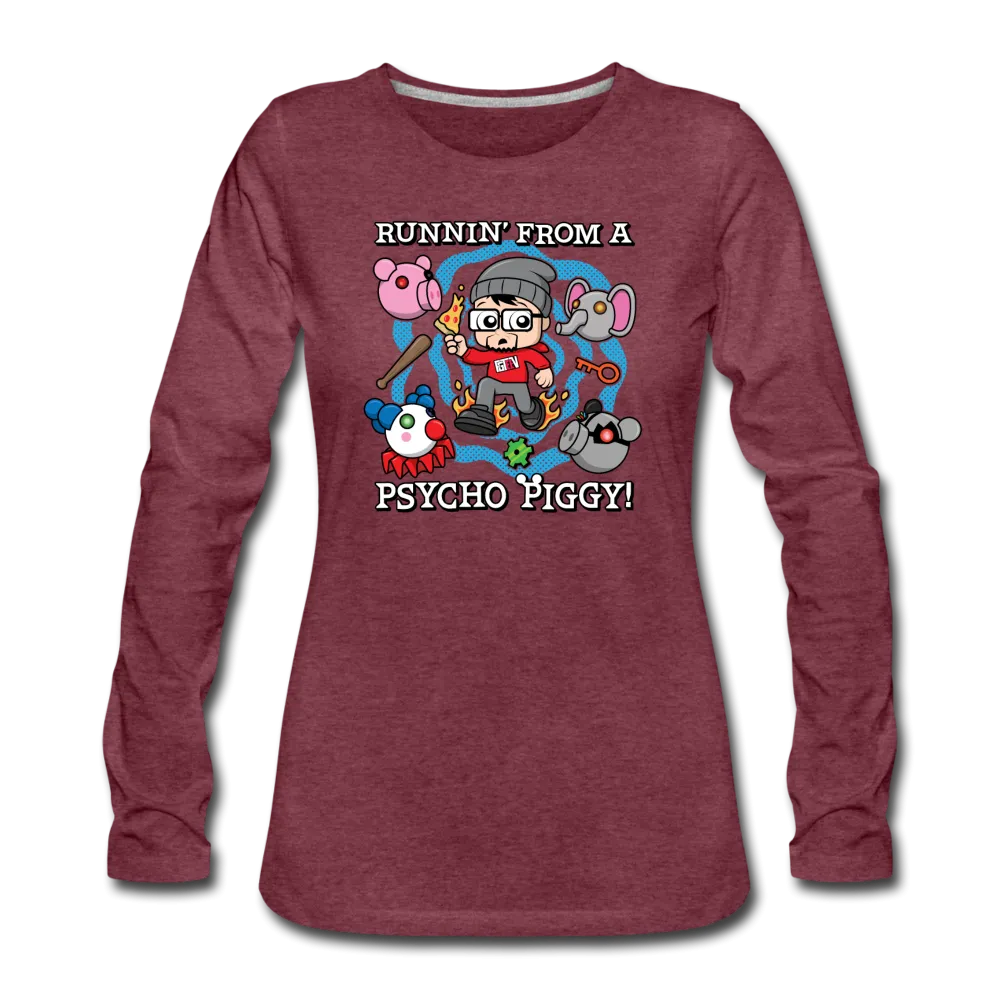 Psycho Piggy Long-Sleeve T-Shirt (Womens)