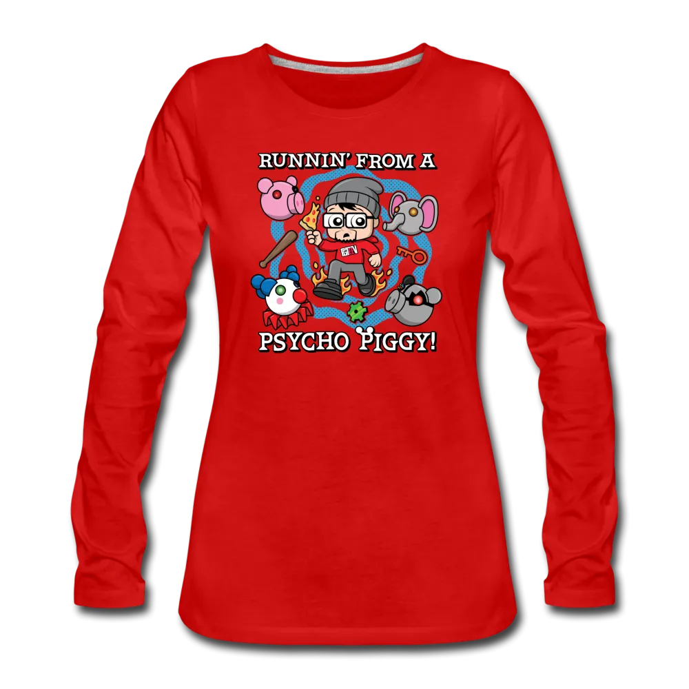 Psycho Piggy Long-Sleeve T-Shirt (Womens)