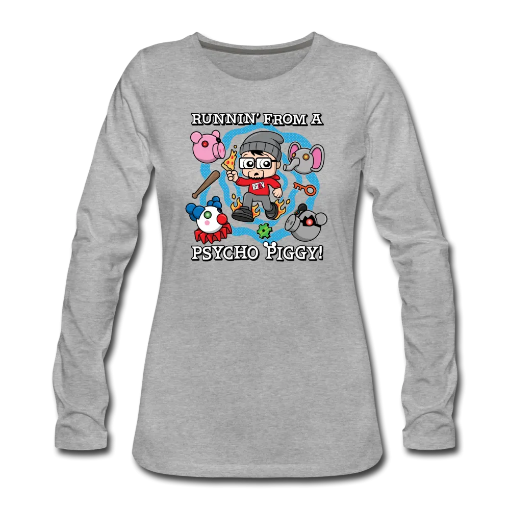 Psycho Piggy Long-Sleeve T-Shirt (Womens)