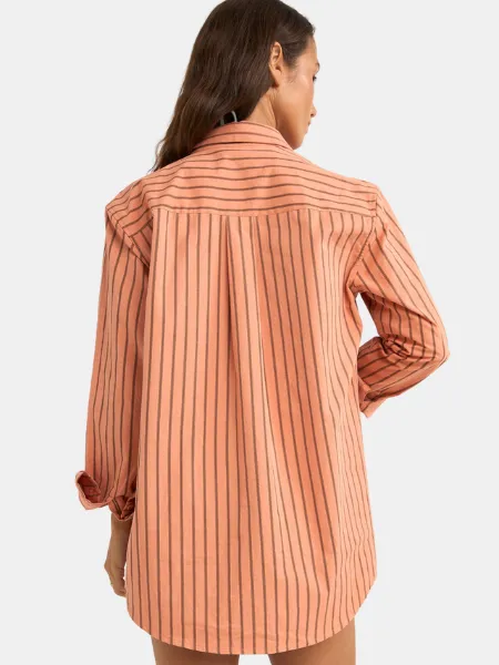 RHYTHM WOMEN'S CHICA OVERSWIM STRIPE TOP
