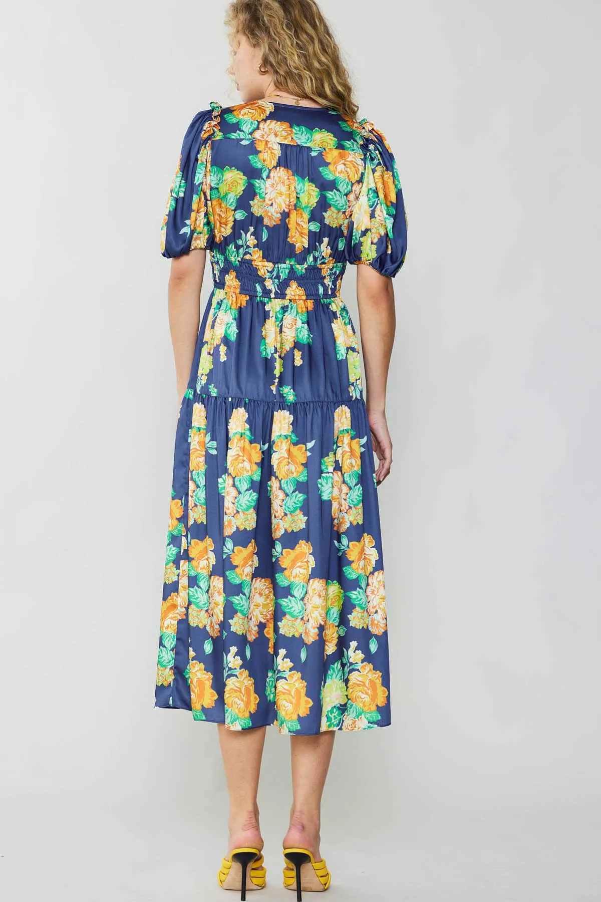 Rose Motif Maxi Dress