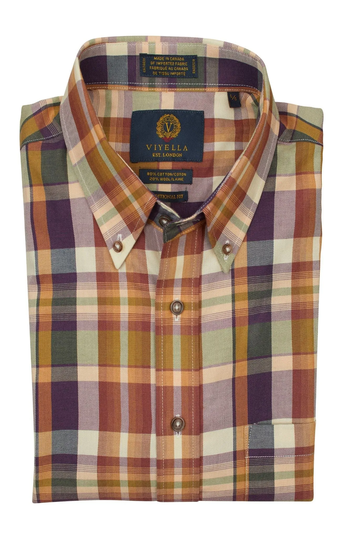 Stylish Sunburst Plaid Long Sleeve Button Down Shirts