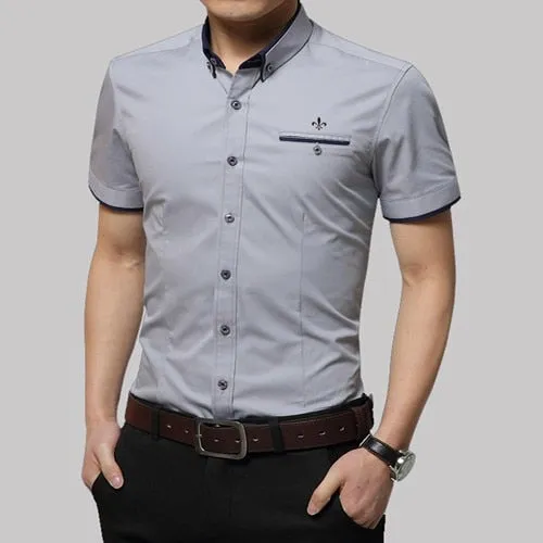 Summer Business Shirt Short Sleeves
