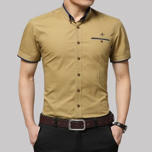 Summer Business Shirt Short Sleeves