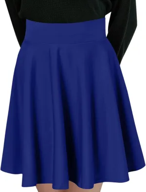 Summer Skirt with Slim Liner Stretchy High Elastic Waist Pleated Tummy Control Mini Shorts Skirts for Women