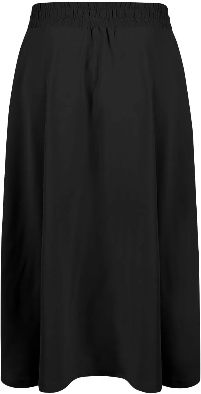 Women's Midi Boho Floral Skirts Trendy A Line Skirt Comfy Flowy Drawstring High Elastic Waist Skorts with Pockets